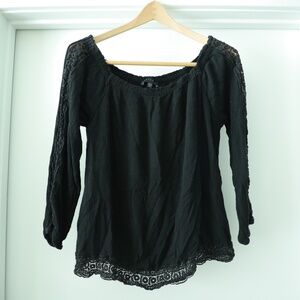 Black Muslin Blouse - XL